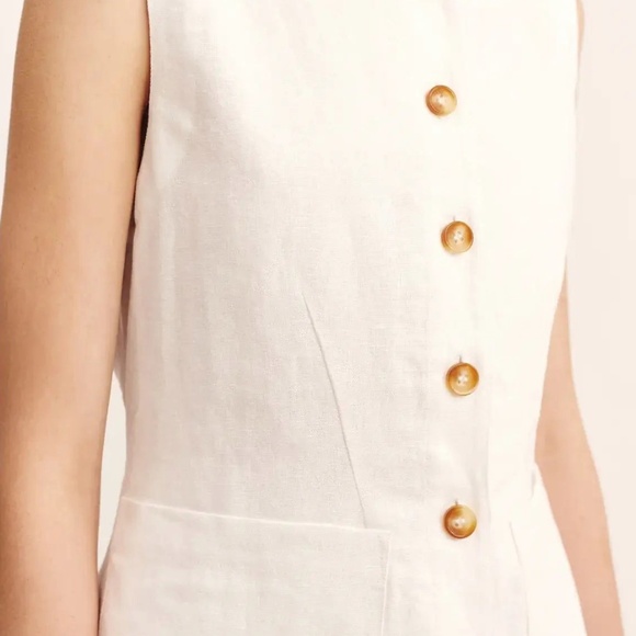 POSSE | EMMA GILET VEST IN WHITE - Picture 4 of 5